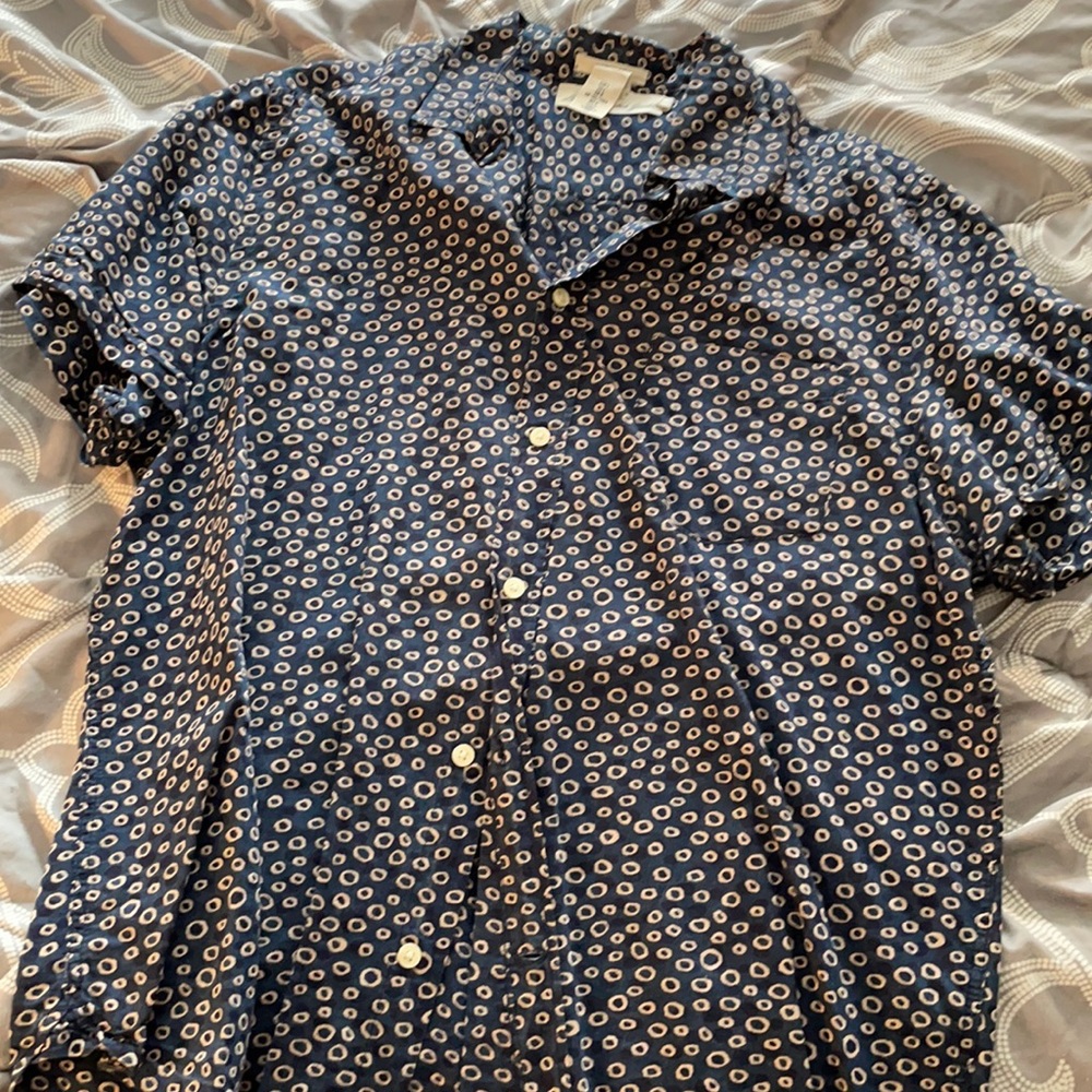 LOGG Patterned blue short sleeve summer shirt
